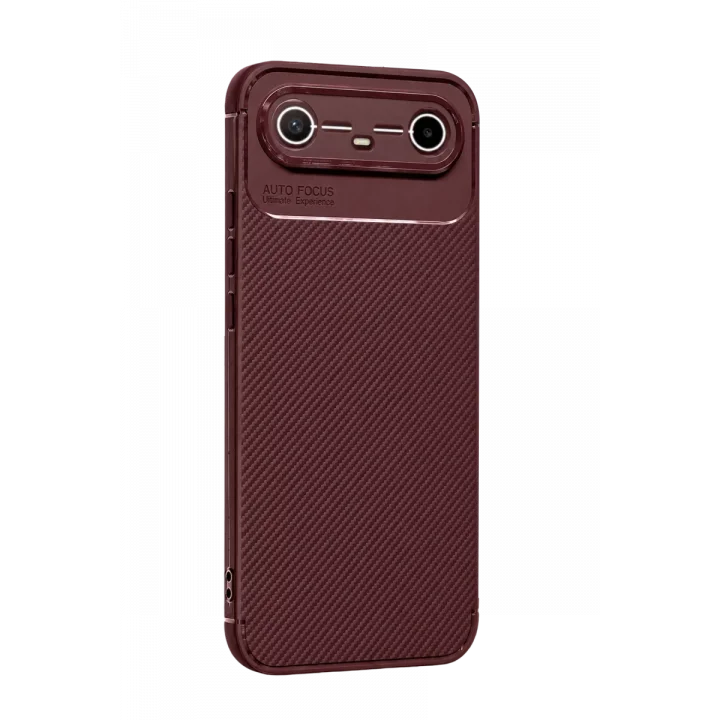 Mey İthalat®  Tecno Spark Slim 5G Auto Focus Karbon Kapak - Bordo