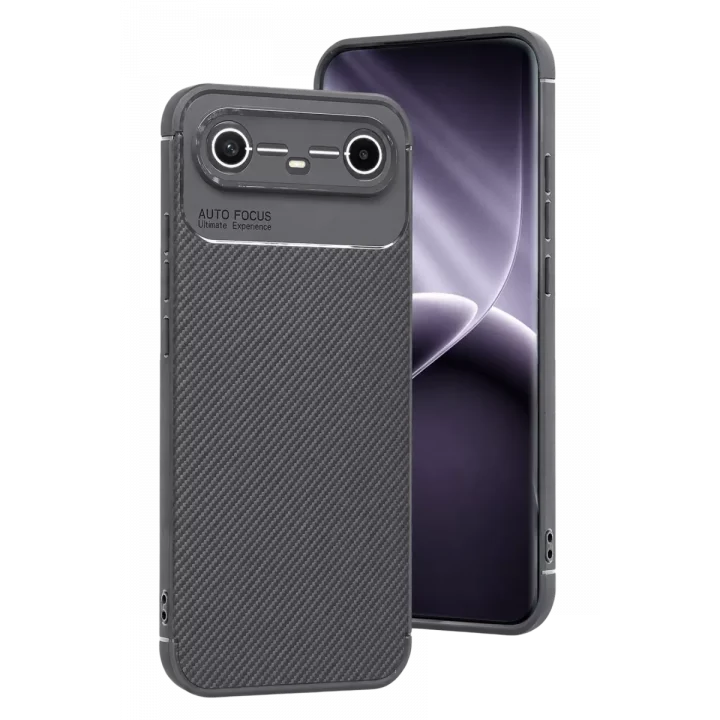 Mey İthalat®  Tecno Spark Slim 5G Auto Focus Karbon Kapak - Gri