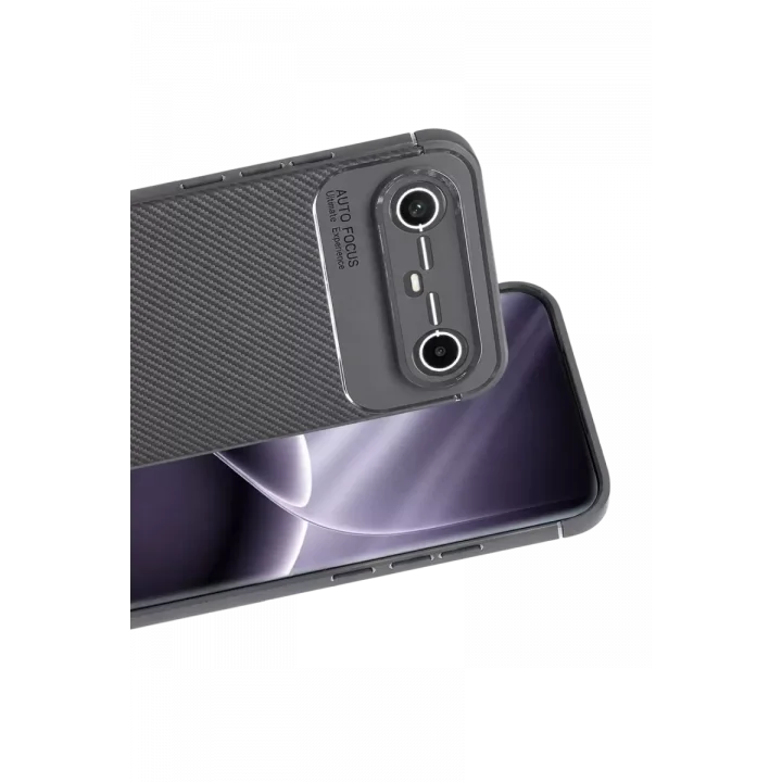 Mey İthalat®  Tecno Spark Slim 5G Auto Focus Karbon Kapak - Gri