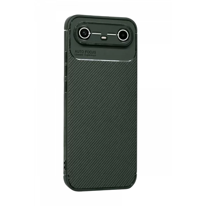 Mey İthalat®  Tecno Spark Slim 5G Auto Focus Karbon Kapak - Koyu Yeşil