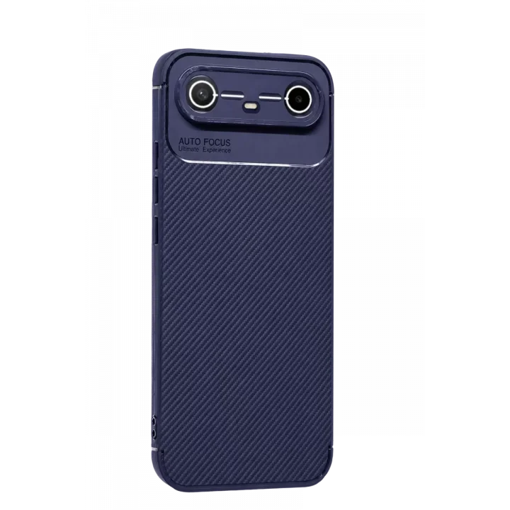 Mey İthalat®  Tecno Spark Slim 5G Auto Focus Karbon Kapak - Lacivert
