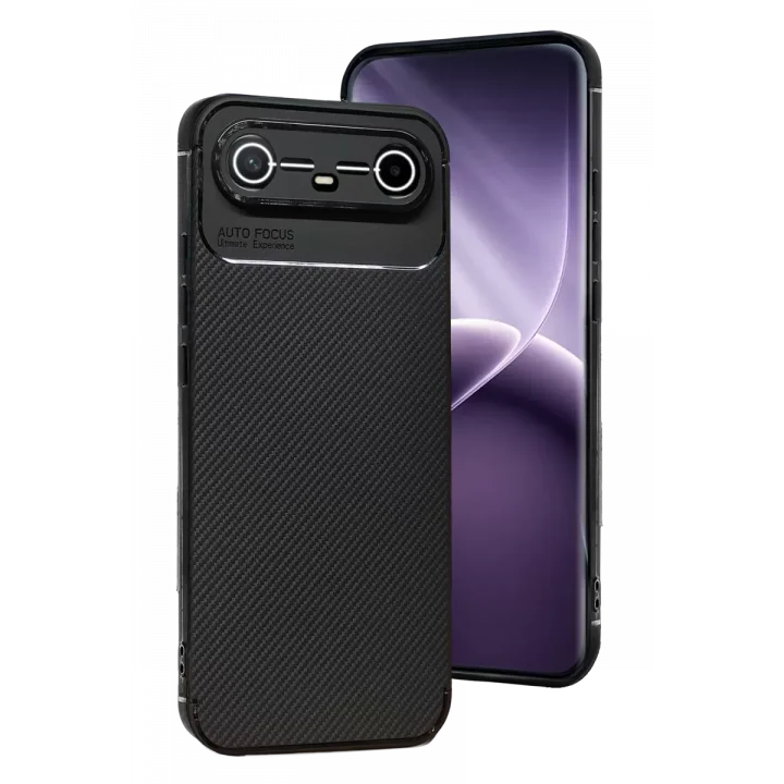 Mey İthalat®  Tecno Spark Slim 5G Auto Focus Karbon Kapak - Siyah