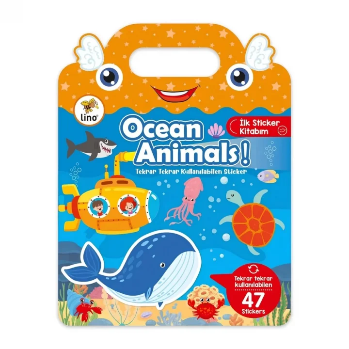 Mey İthalat®  Tekrar Kullanılabilen İlk Sticker Kitabım Ocean Animals