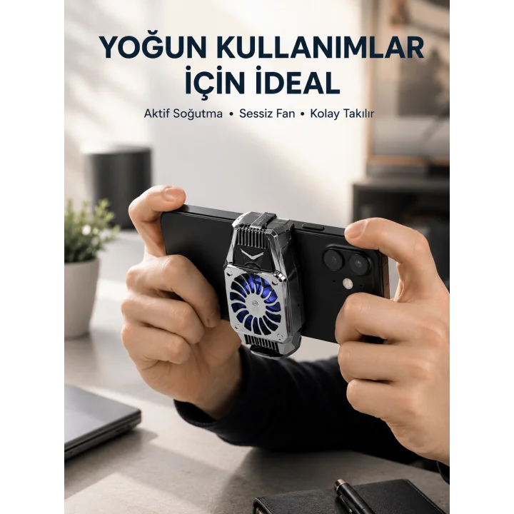 Mey İthalat® Telefon Isınmasını Azaltan Aktif Fanlı Soğutucu Sistemi