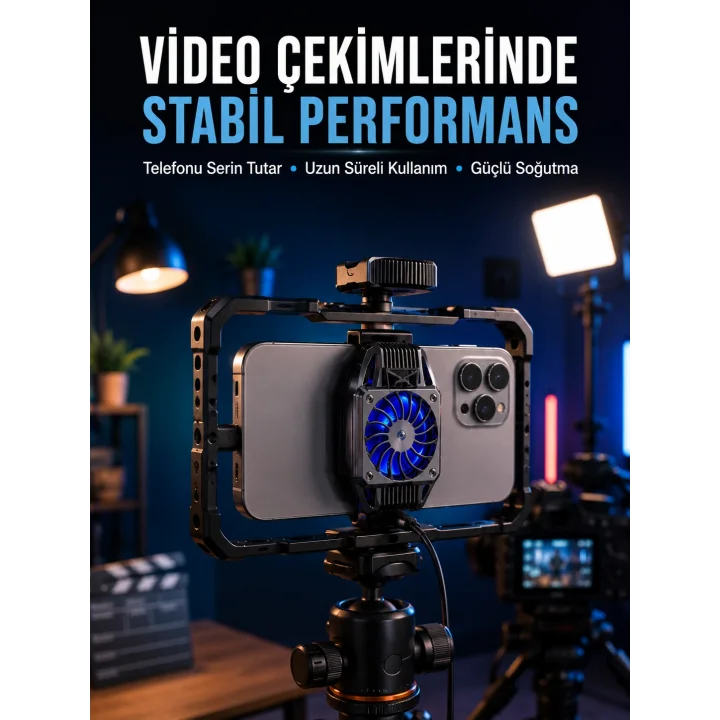 Mey İthalat® Telefon Soğutucu Fan Uzun Süreli Kullanım