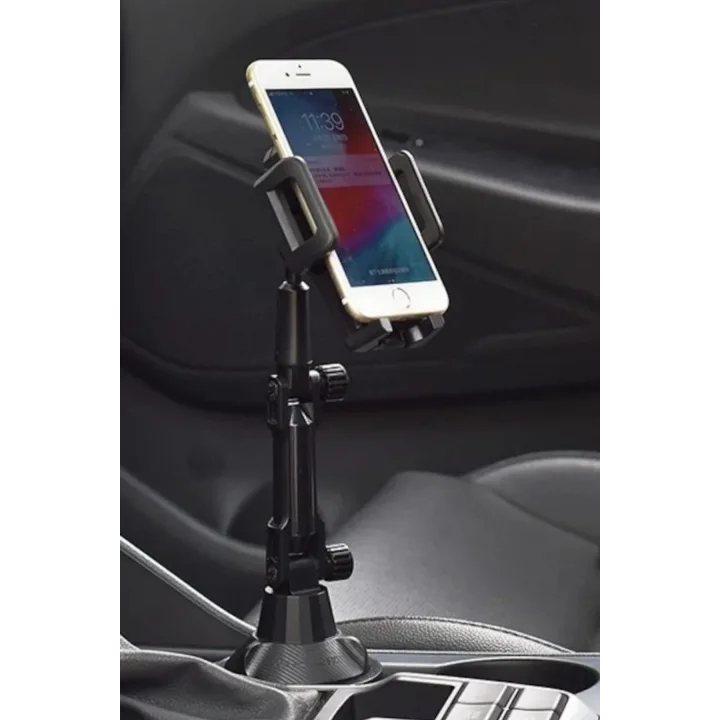 Mey İthalat®  Teleskopik Araç Bardak Yerine Giren Telefon Tutucu