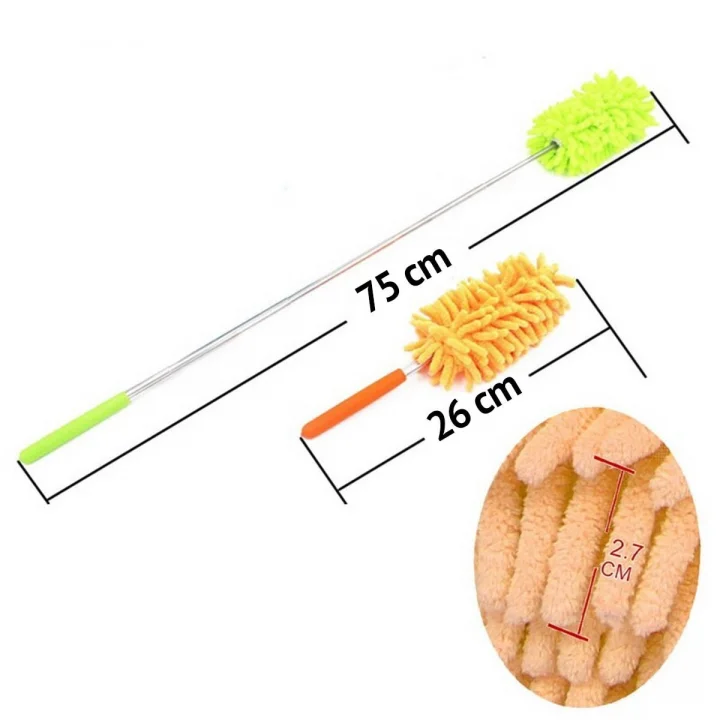 Mey İthalat®  Teleskopik Mikrofiber Pratik Uzayabilen Toz Alma Fırçası Aparatı