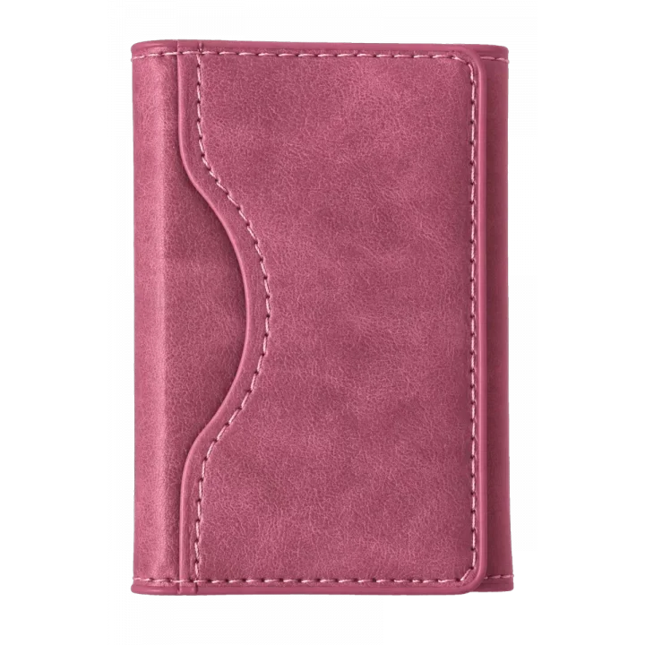 Mey İthalat®  Tema Magsafe Deri Kartlık - Pembe