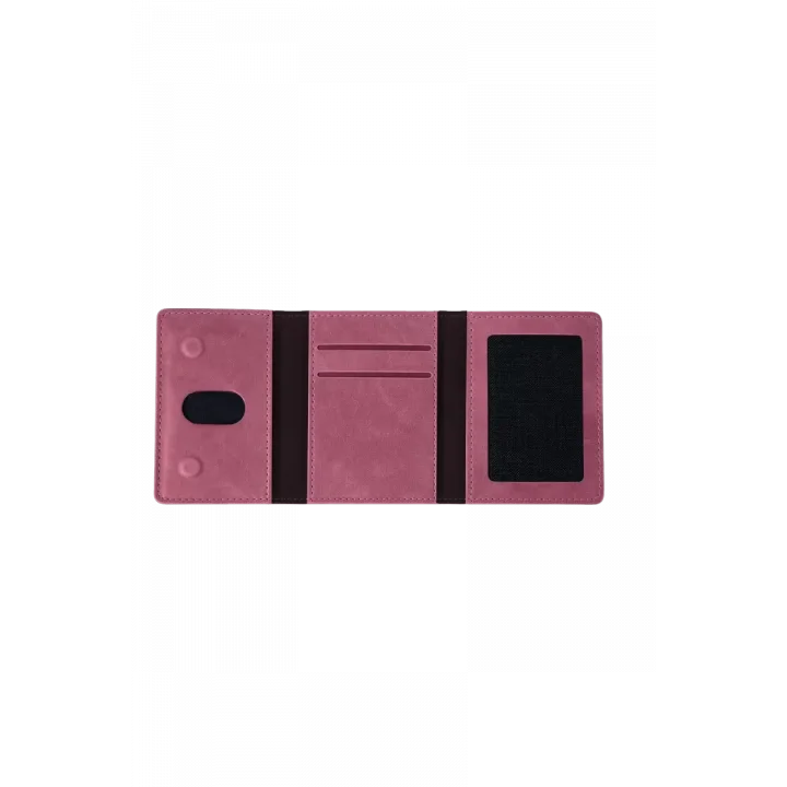 Mey İthalat®  Tema Magsafe Deri Kartlık - Pembe