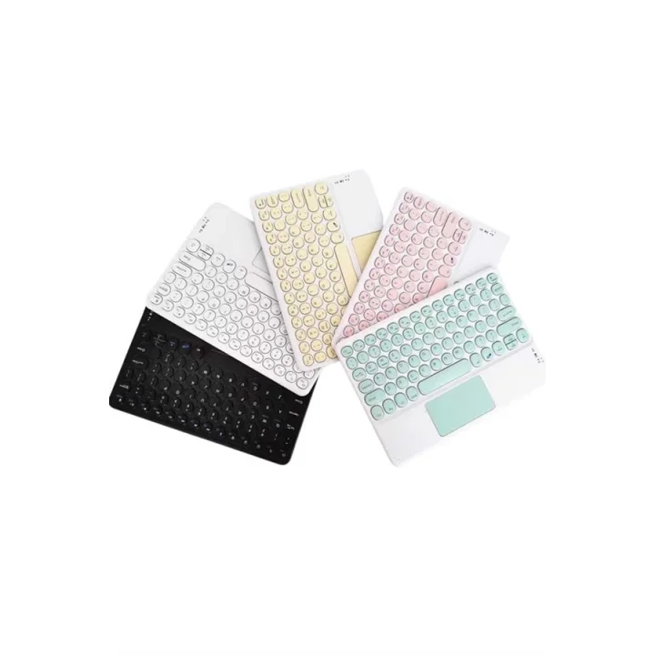 Mey İthalat® Touchpad Uyumlu Bluetooth Klavye Slim Kablosuz Wifi Q Klavye