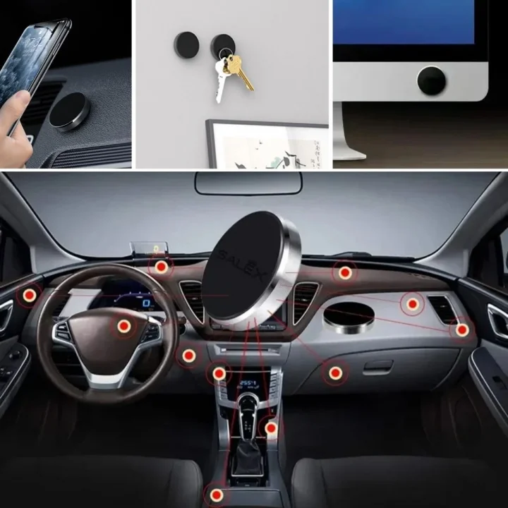 Mey İthalat®  Tüm Modellerle Uyumlu Manyetik Araç İçi Telefon Tutucu Çok Amaçlı Güçlü Mıknatıs Tutucu