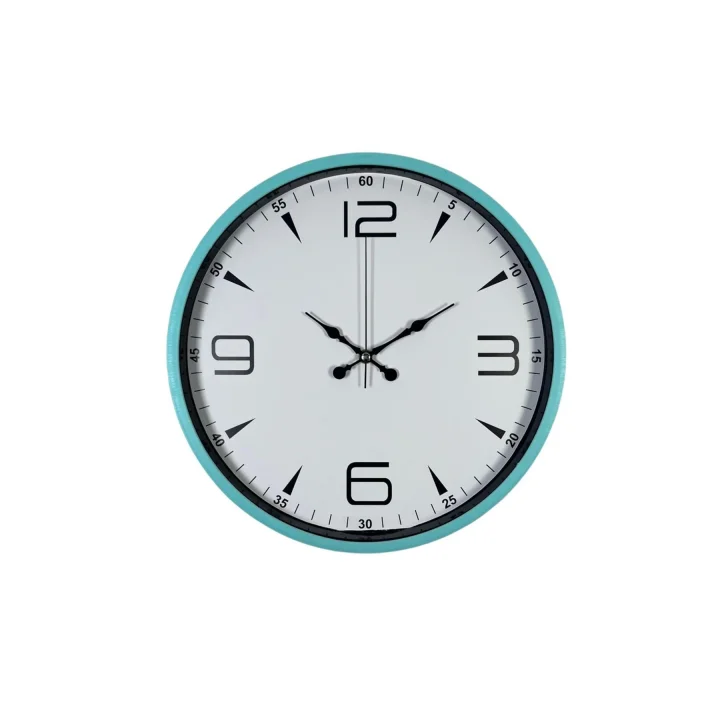 Mey İthalat® Turkuaz Dekoratif Stil 36 Cm Duvar Saati