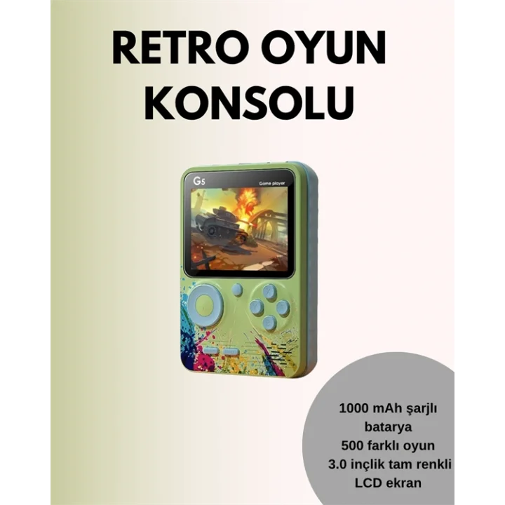 Mey İthalat® TV Bağlantılı 500 Oyunlu Mini Gameboy Konsol