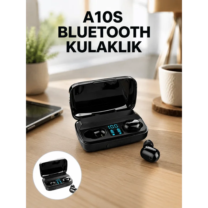 Mey İthalat® TWS A10s Bluetooth 5.0 Kulaklık – Yüksek Ses Kalitesi, Ergonomik, Uzun Pil Ömürlü Yeni Nesil