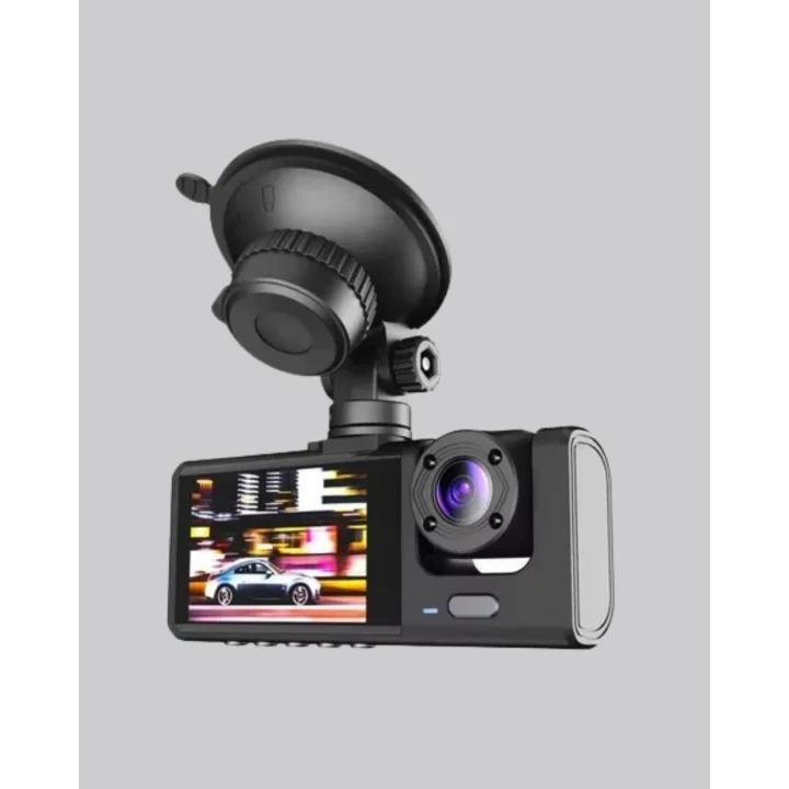 Mey İthalat® Üç Kameralı Araç İçi Kayıt Sistemi Full HD Gece Görüşlü ve G-Sensör Destekli