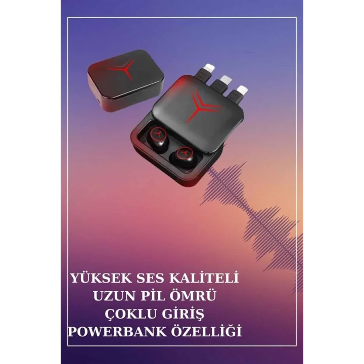Mey İthalat® Ucuz Kaliteli Akıllı Saat ve Powerbank Bluetooth Kulaklık 5.1 Stereo ANC Özelliği