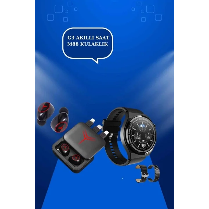 Mey İthalat® Ucuz Kaliteli Akıllı Saat ve Powerbank Bluetooth Kulaklık 5.1 Stereo ANC Özelliği