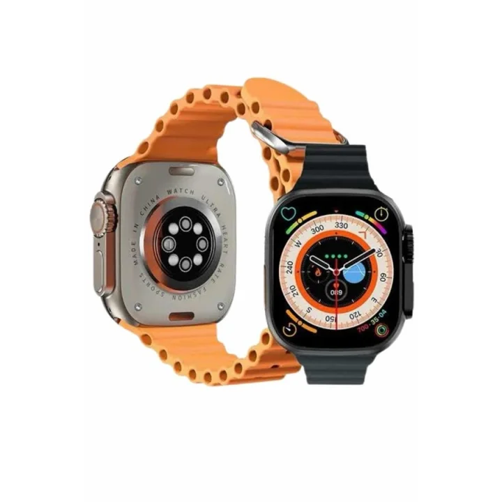 Mey İthalat® Ultra Akıllı Saat 49 Mm Çift Kordonlu Arama Cevaplama Bluetooth Bağlantılı