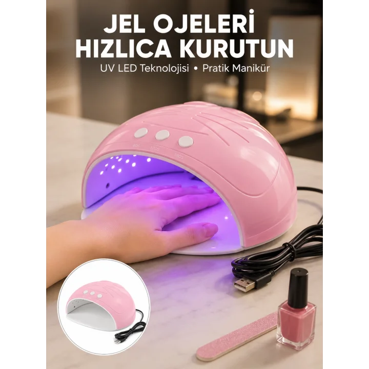 Mey İthalat® Ultraviyole LED Oje Kurutma Makinesi USB Kablolu Yeni Nesil