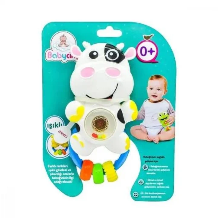 Mey İthalat® URT041-005 BABYCİM NEŞELİ SES IŞIK İNEK ÇINGIRAK