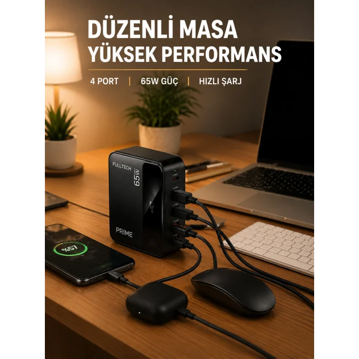 Mey İthalat® USB-A ve USB-C Girişli Çoklu Şarj Cihazı