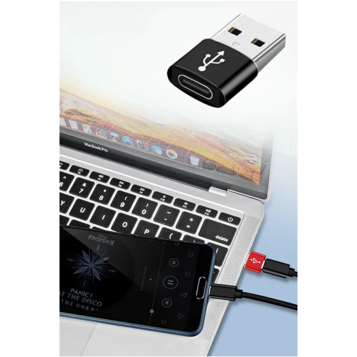 Mey İthalat®  USBden TYPE-C ye Dönüştürücü Adaptör Veri Aktarımı Sağlayıcı Şarj Data Çevirici