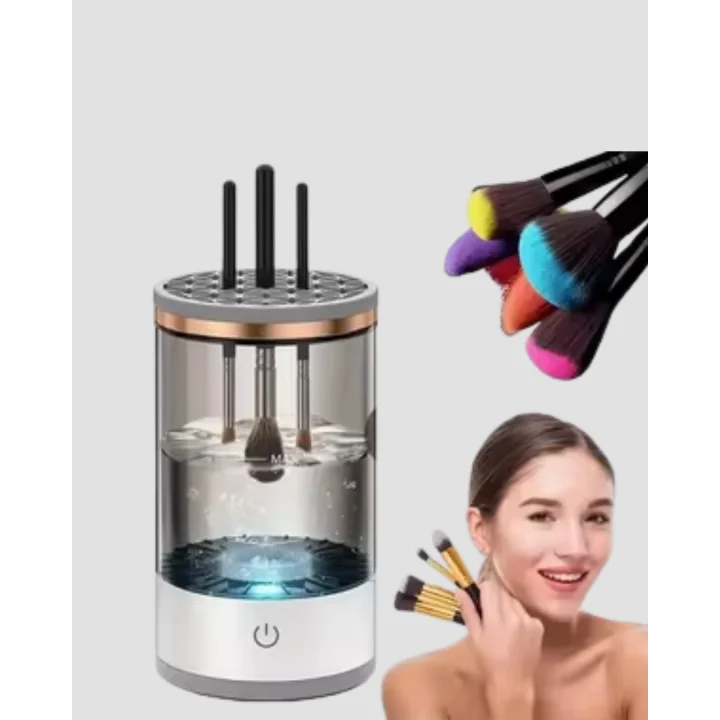 Mey İthalat® USB Şarjlı Kompakt Makyaj Fırçası Temizleme Makinesi