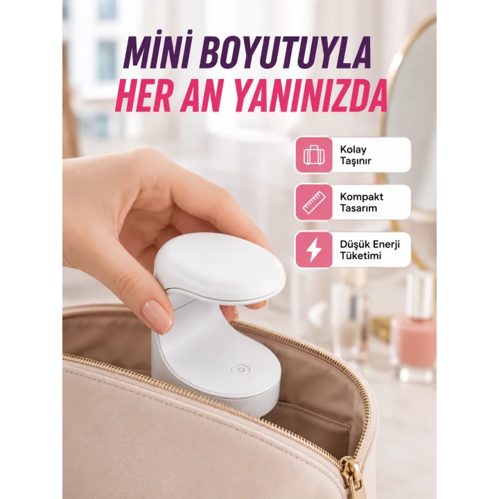 Mey İthalat® UV ve LED Jel Kurutmaya Uygun – Çift Dalga Boylu Mini Kurutucu Yeni Nesil