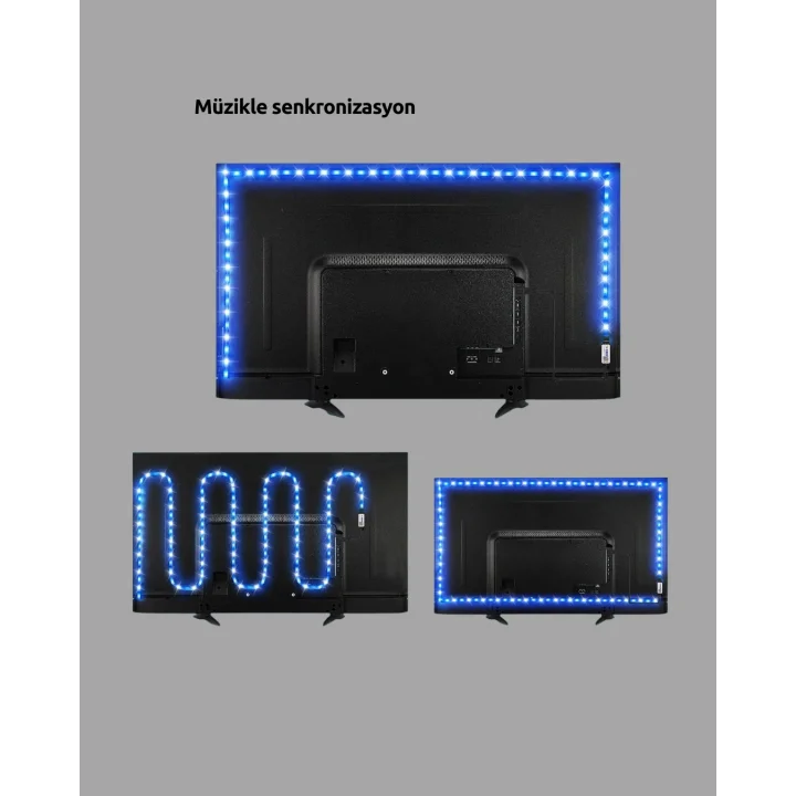 Mey İthalat® Uzaktan Kumandalı LED TV Arka Işık Şeridi Yeni Nesil