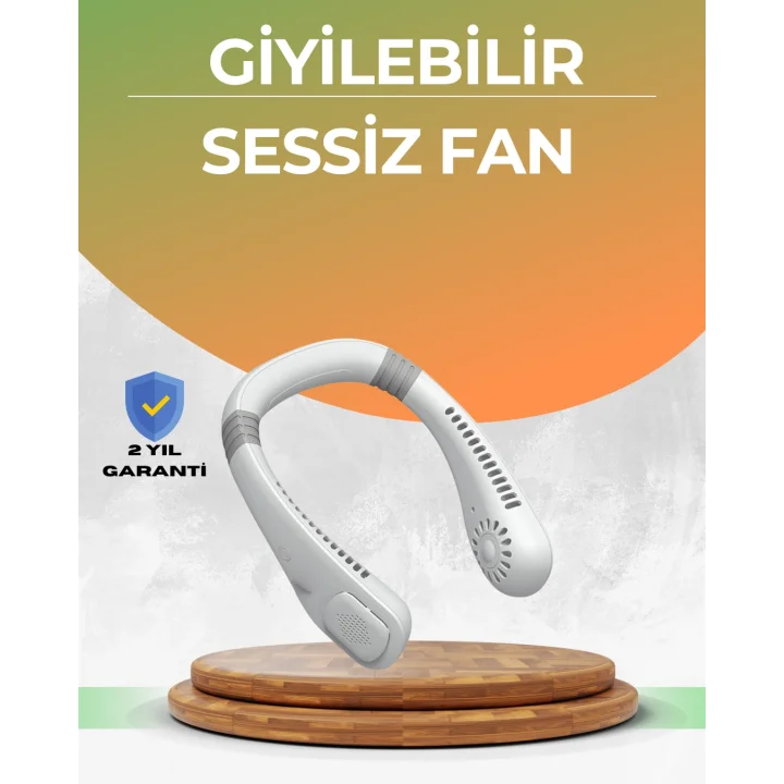 Mey İthalat® Uzun Ömürlü Bataryalı 9-18 Saat Kullanımlı Boyun Fanı