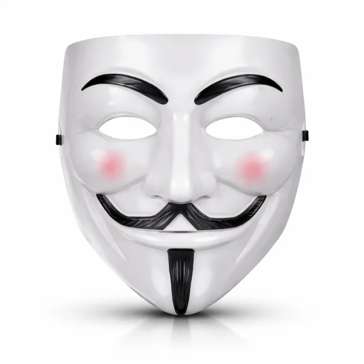 Mey İthalat® V Mask Premium Vendetta Beyaz Maske (Guy Fawkes Stil)