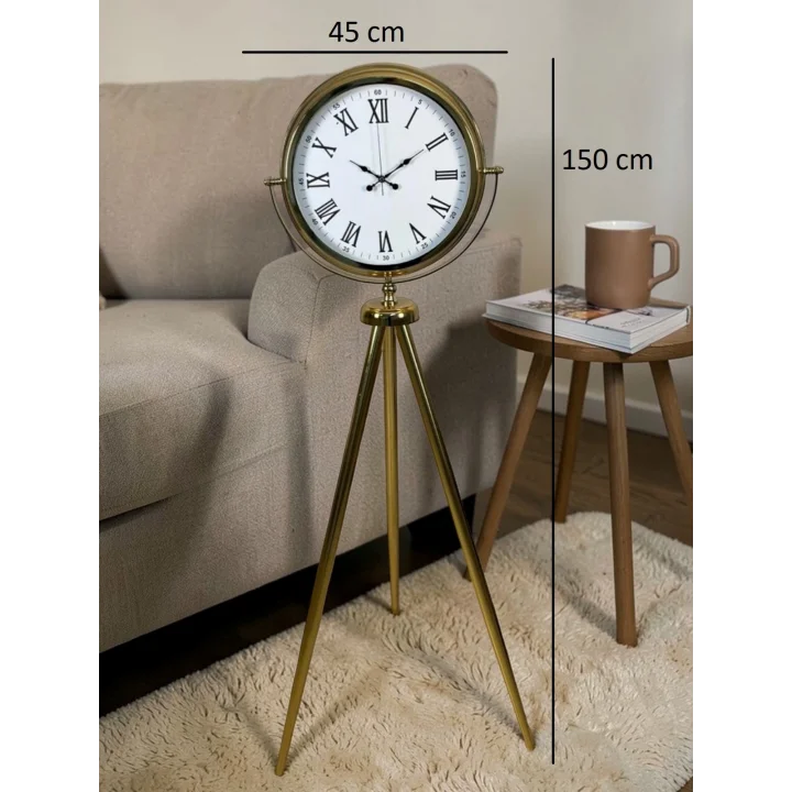 Mey İthalat® Victoria Gold Tripod Ayaklı Saat