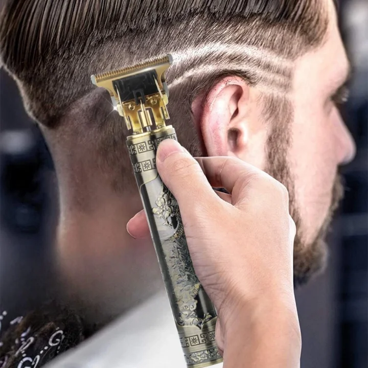 Mey İthalat®  Vintage Görünümlü Güçlü 4 Farklı Başlıklı USB ŞarjlI Manuel Tıraş Makinası