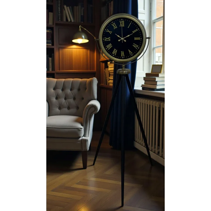 Mey İthalat® Vintage Roma Rakamlı Modern Tripod Ayaklı Saat