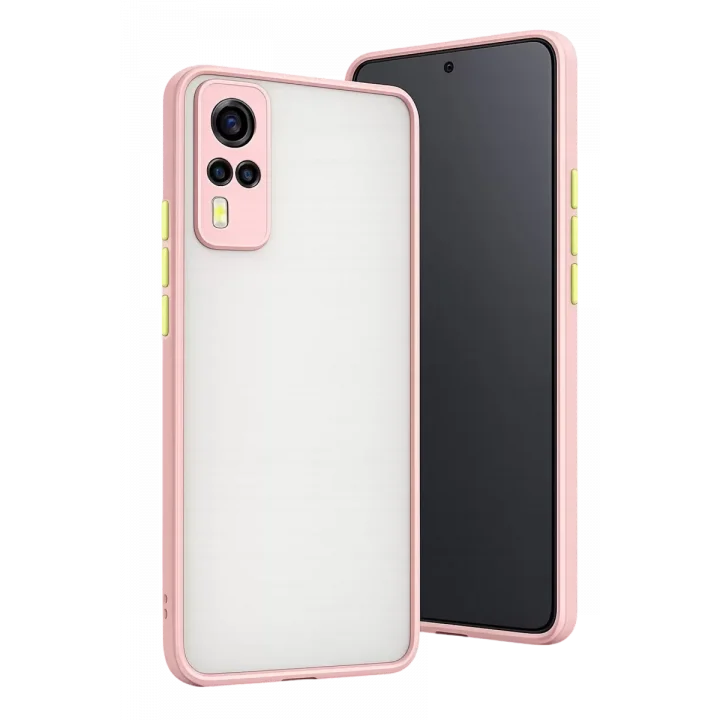 Mey İthalat®  Vivo Y53S Kılıf Montreal Silikon Kapak - Pembe