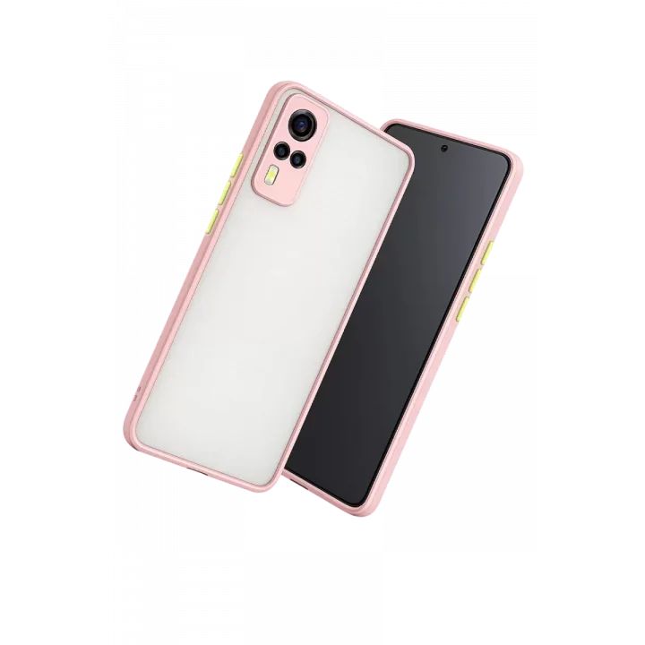 Mey İthalat®  Vivo Y53S Kılıf Montreal Silikon Kapak - Pembe