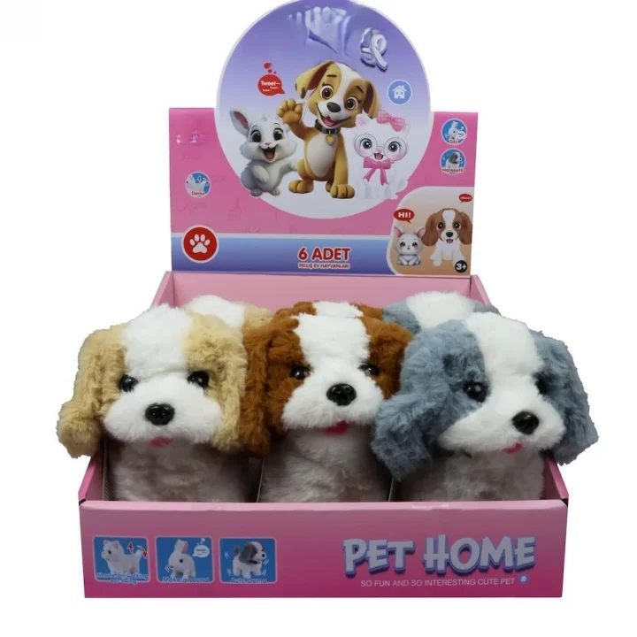 Mey İthalat® VRD10642 PELUŞ EVCİL KÖPEK SESLİ HAREKETLİ