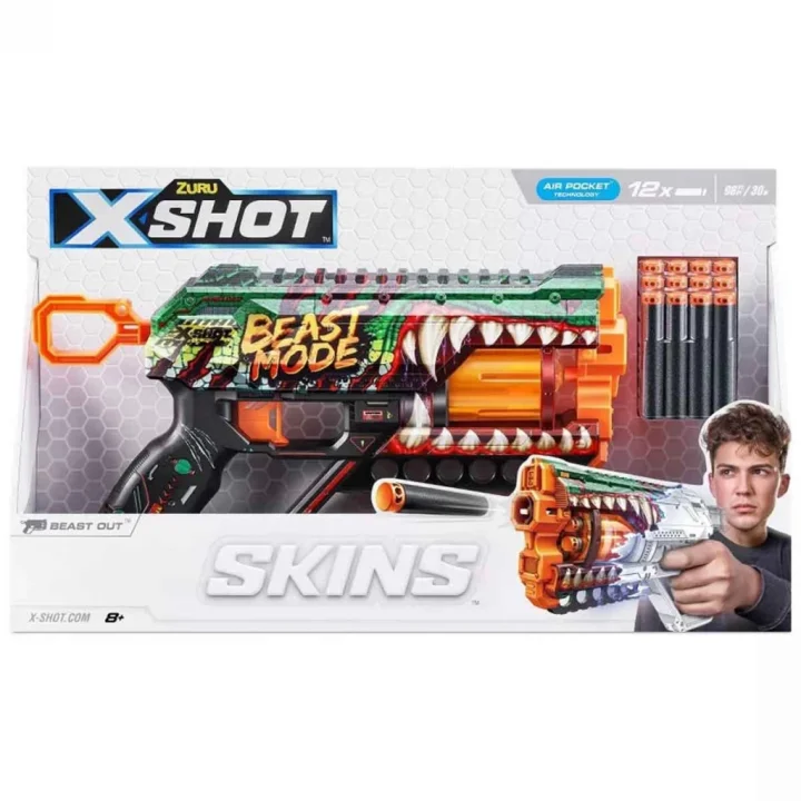 Mey İthalat® X-Shot Skins Griefer Dart Fırlatıcı 12 Dartlı
