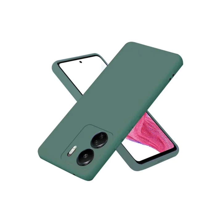 Mey İthalat®   Redmi 13C Kılıf First Silikon - Koyu Yeşil