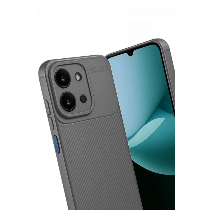 Mey İthalat®   Redmi 15C 4G Auto Focus Karbon Kapak - Gri
