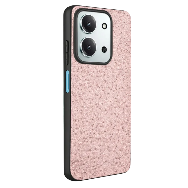 Mey İthalat®  Xiaomi Redmi 15C 4G Bright Simli Kapak - Pembe