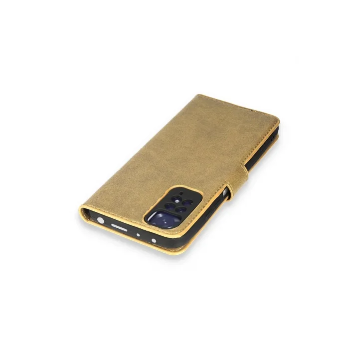 Mey İthalat®   Redmi Note 11 Pro Kılıf Trend S Plus Kapaklı Kılıf - Gold