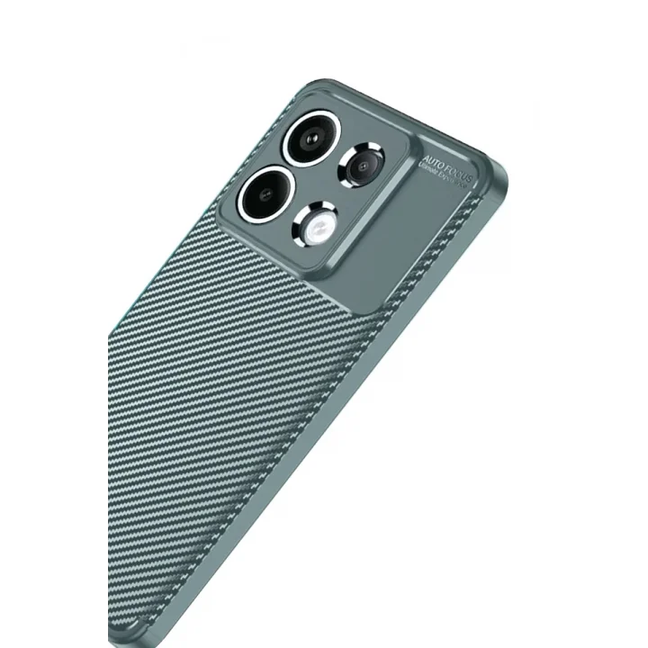 Mey İthalat®   Redmi Note 13 Pro 4G Kılıf Auto Focus Karbon Kapak - Gri