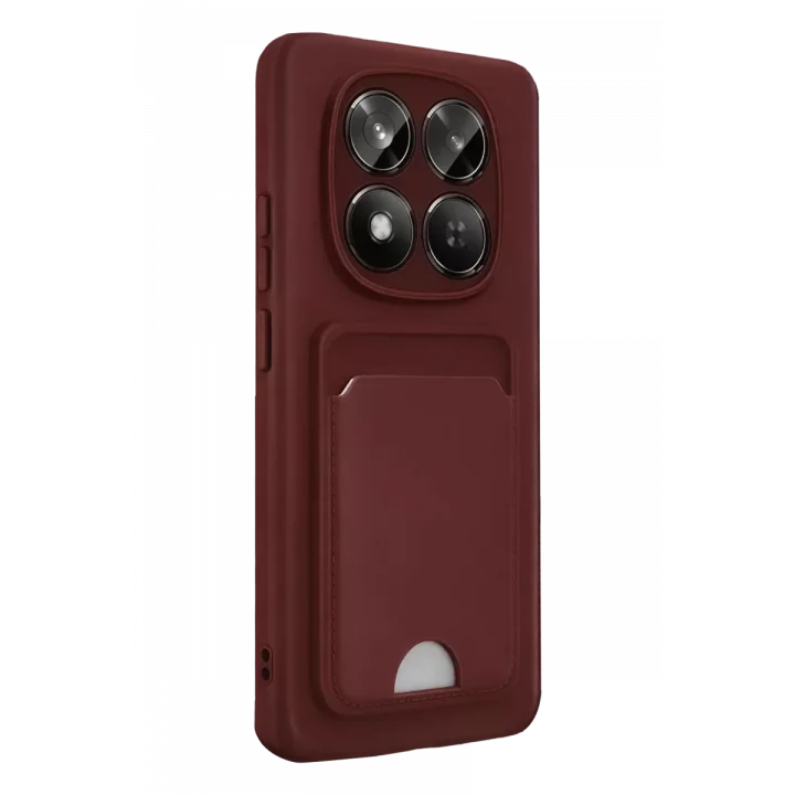 Mey İthalat®  Xiaomi Redmi Note 15 4G Kelvin Kartvizitli Silikon - Bordo