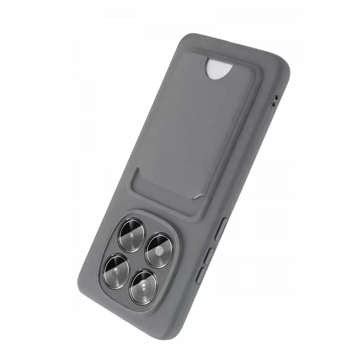 Mey İthalat®  Xiaomi Redmi Note 15 Pro 4G Kelvin Kartvizitli Silikon - Gri