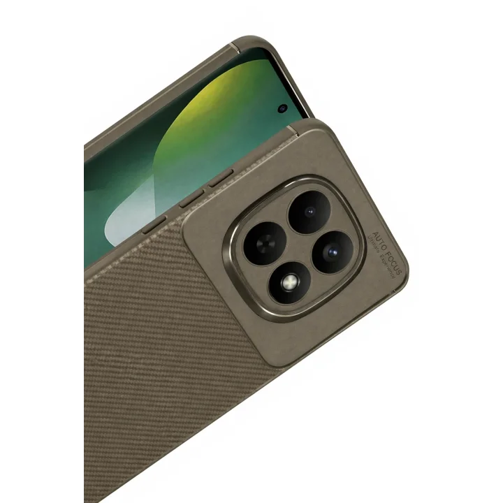 Mey İthalat®  Xiaomi Redmi Note 15 Pro Plus 5G Auto Focus Karbon Kapak - Kahverengi