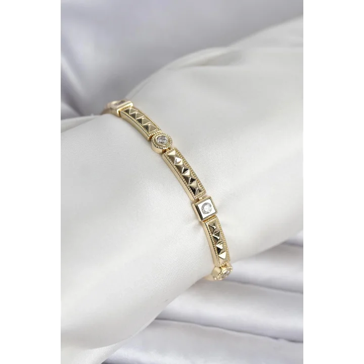 Mey İthalat® Xuping Punta Model Gold Renk Kadın Bileklik