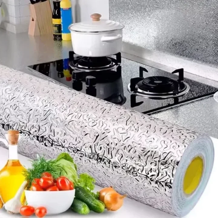 Mey İthalat® Yapışkanlı Mutfak Folyo Gümüş 40 cm x 10 m