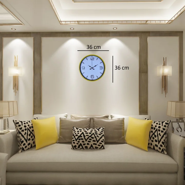 Mey İthalat® Yellow Line 36 Cm Duvar Saati