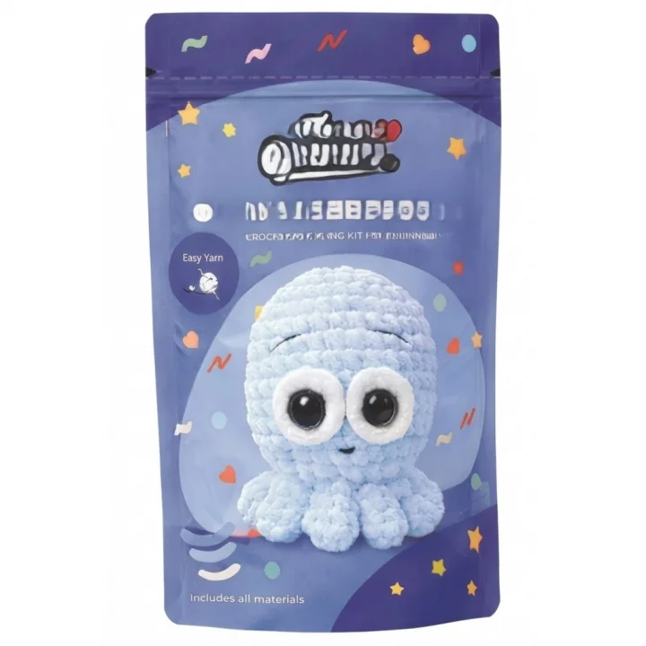 Mey İthalat® Yeni Başlayanlar İçin Ahtapot Amigurumi Örgü Kiti